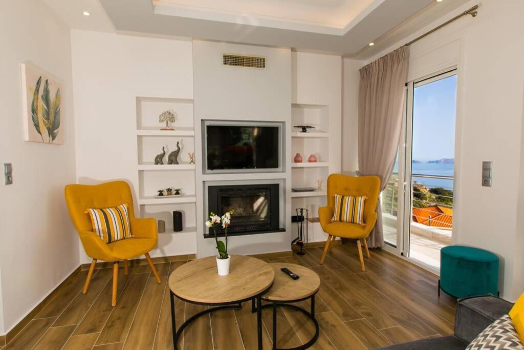 Chrysi'S Ocean View Retreat Villa Kerames Luaran gambar